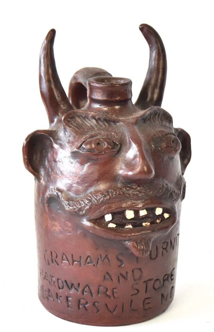 D. Yeager Stamping Ground KY Stoneware Face Jug (1 of 8)