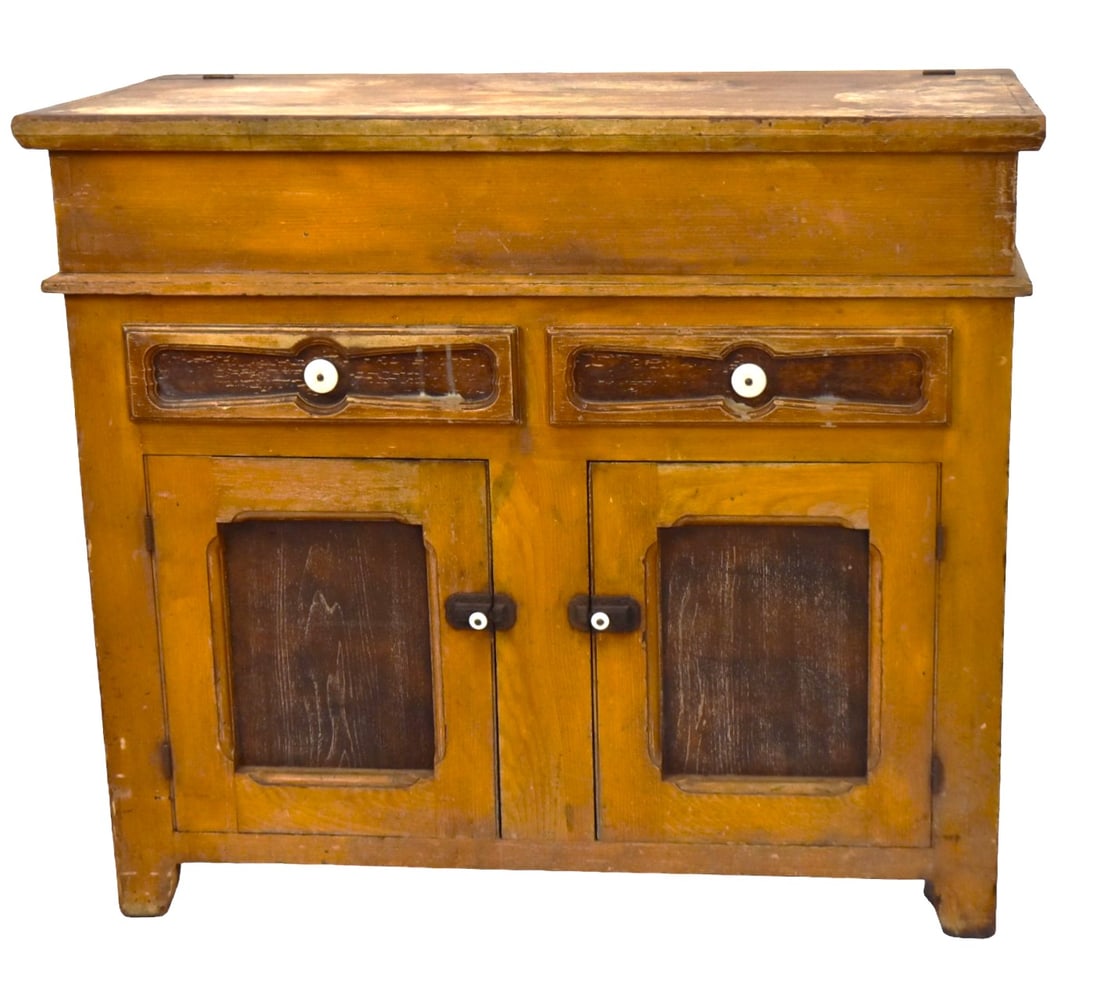 Grain Painted Lift Lid Dry Sink (1 of 8)