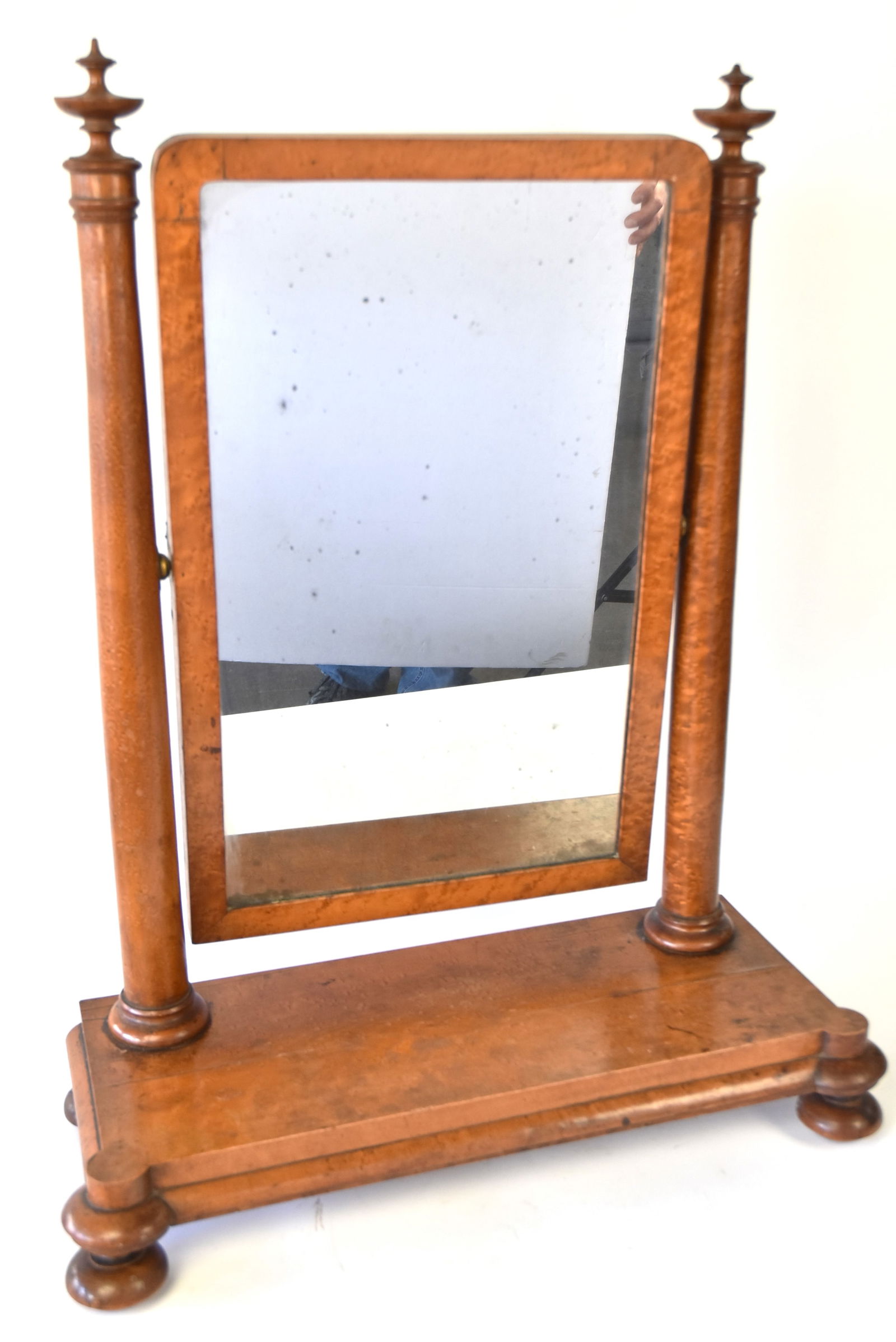 19th Century Birds Eye Maple Dresser Mirror (1 of 7)