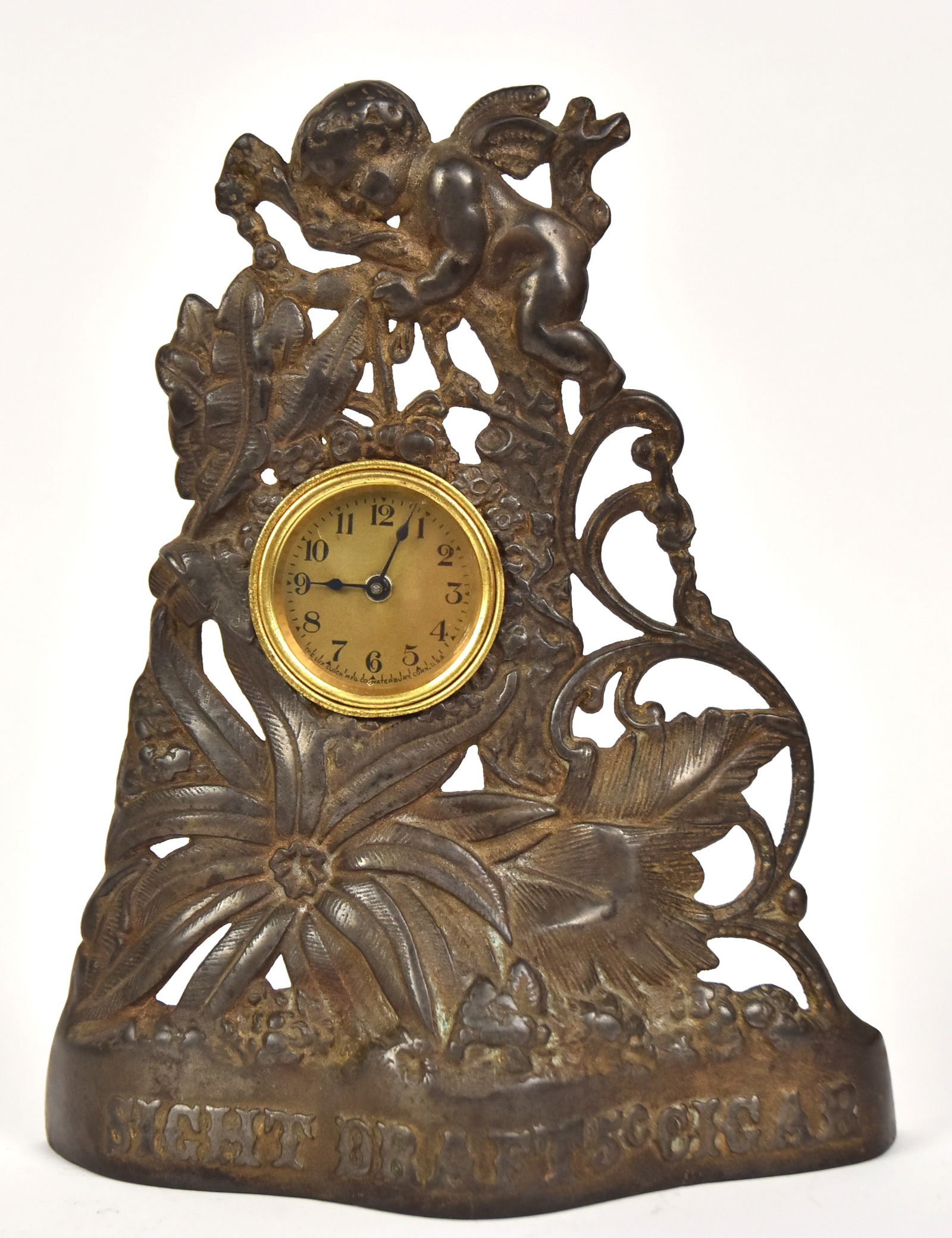 Sight Draft 5 Cent Figural Cast Iron Clock (1 of 9)