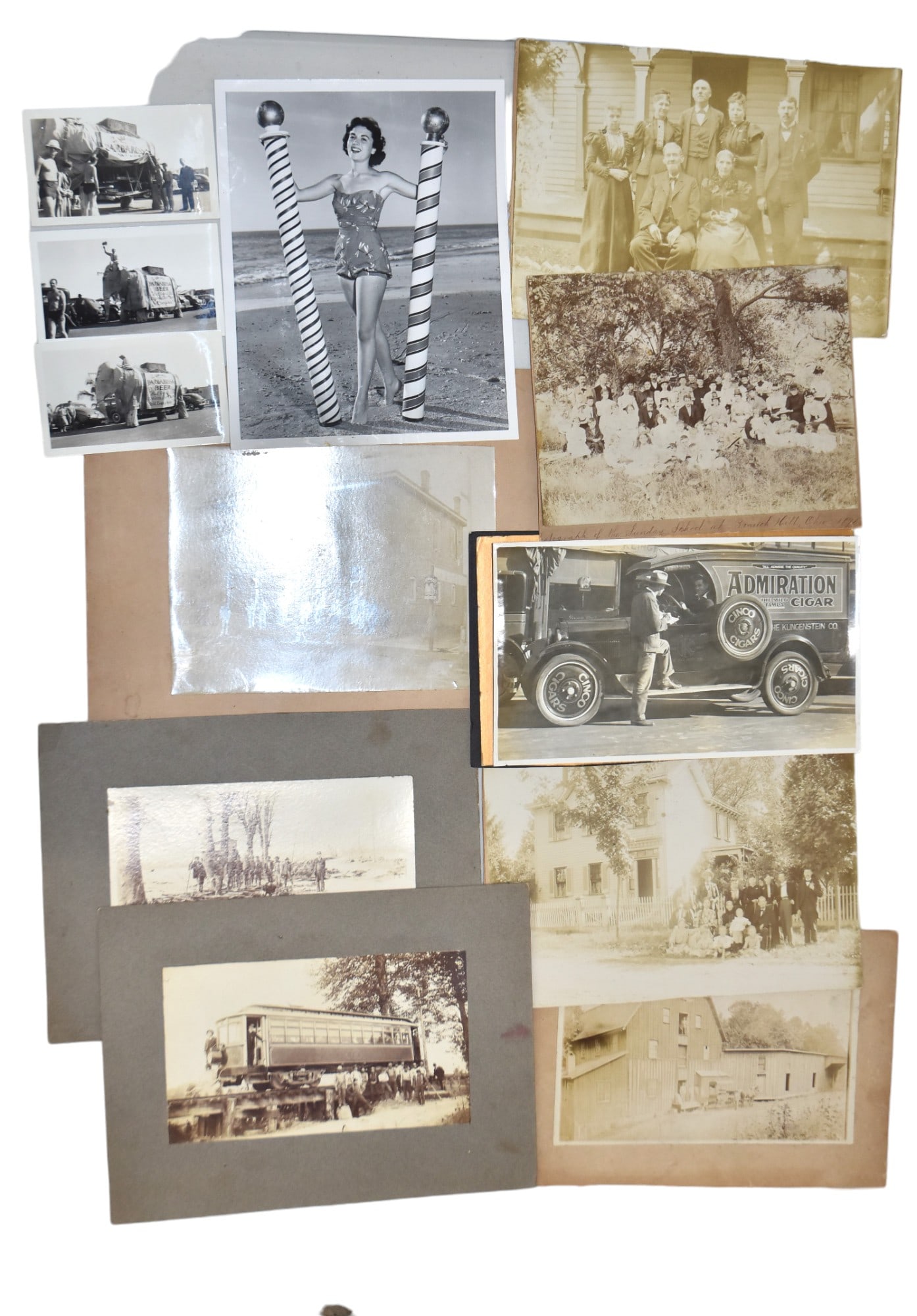 Ten Early Photographs Including Railroad Store Front Etc (1 of 4)