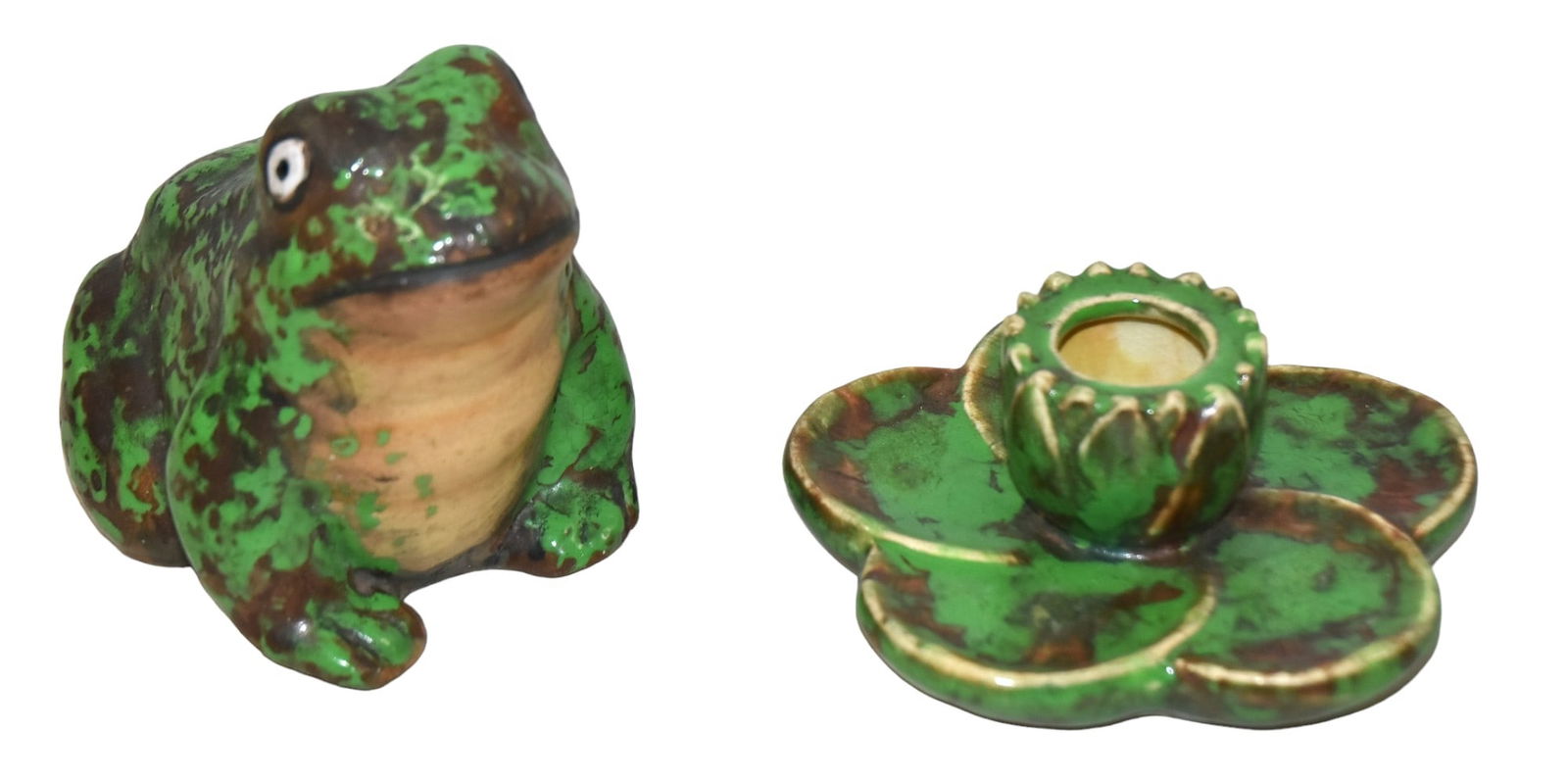 Weller Coppertone Frog and Candle Holder (1 of 6)