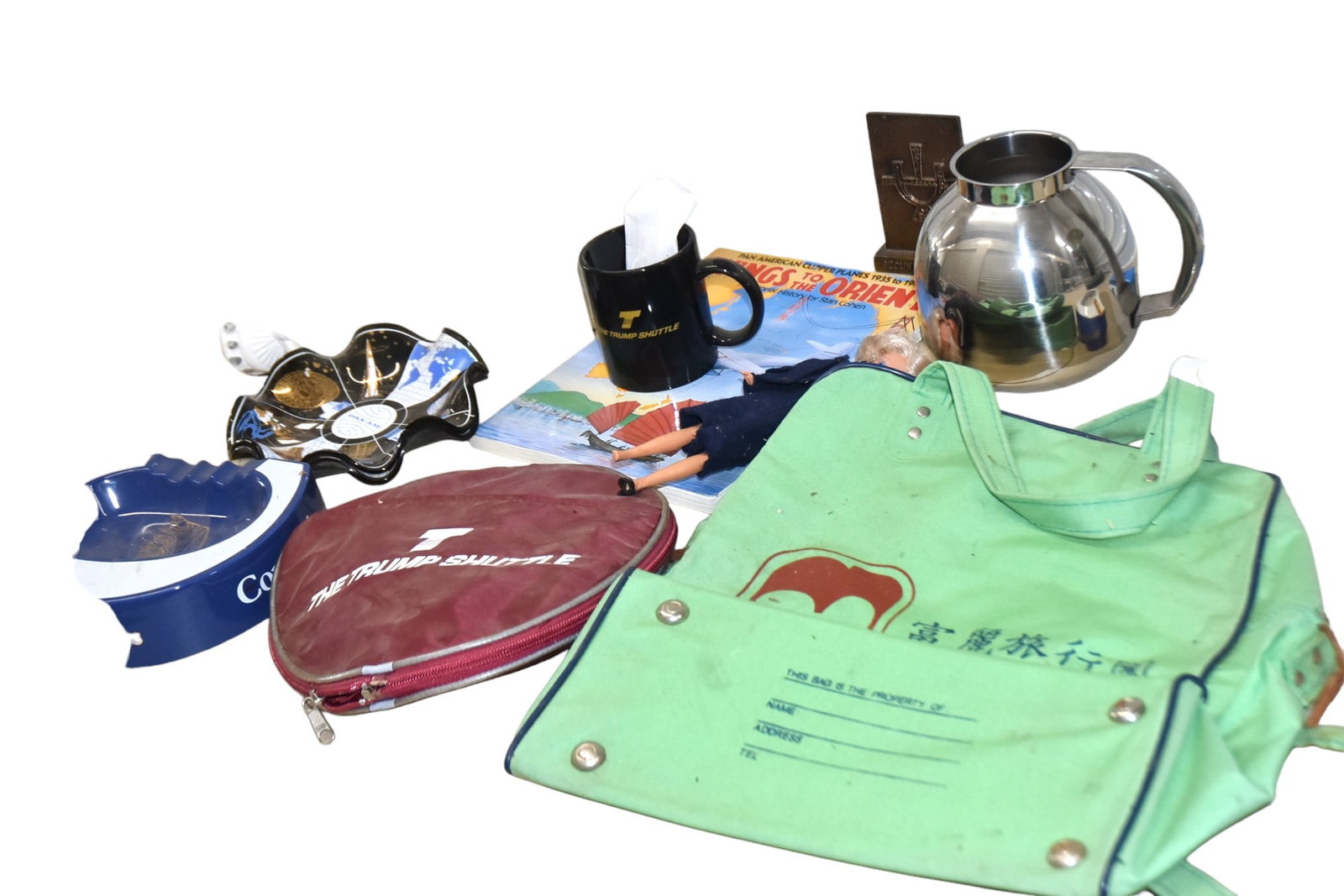 Lot of Airline Items: Includes cups, glasses, ash trays etc.