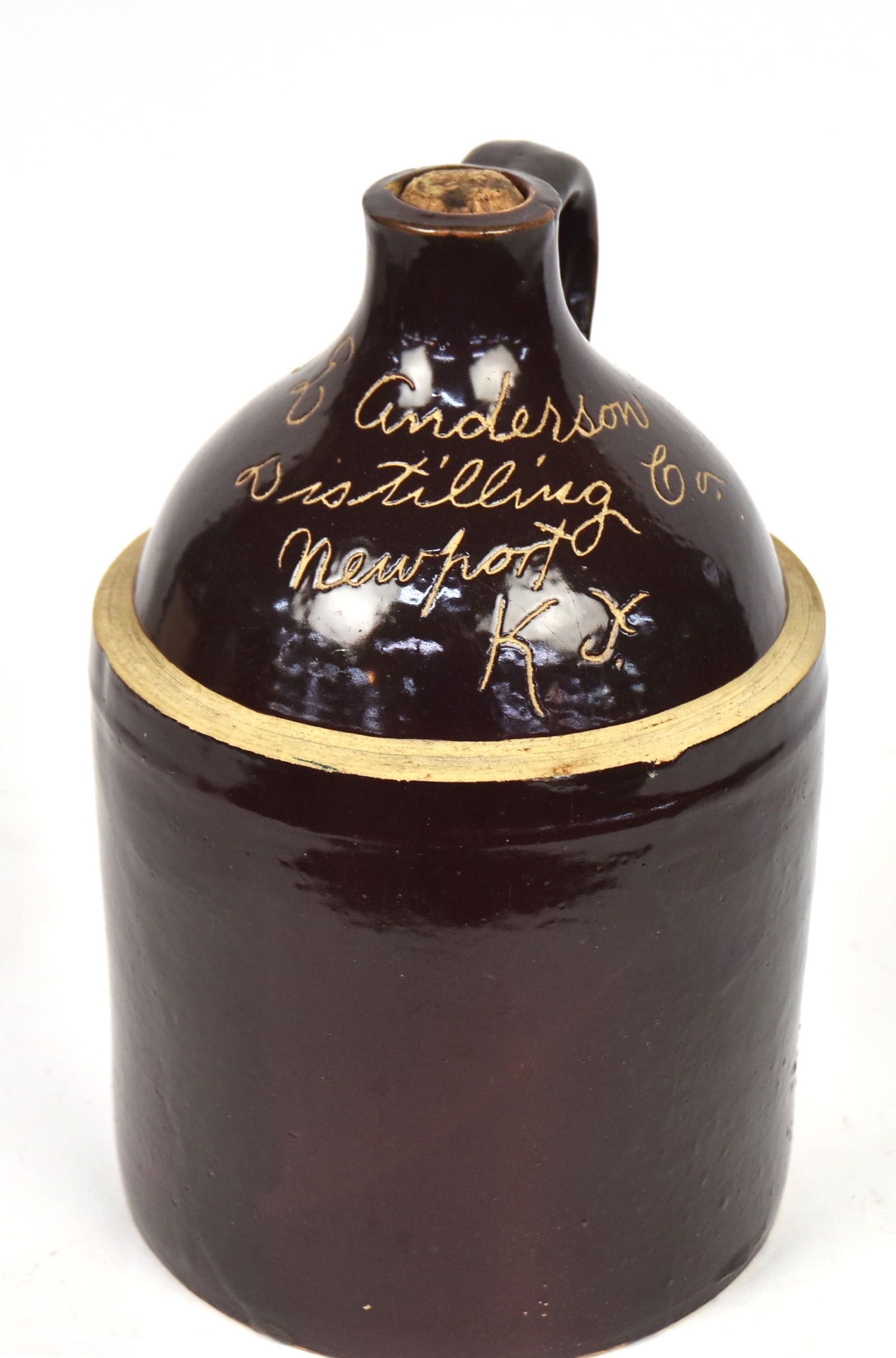 E.L. Anderson Newport Ky. Stoneware Whiskey Jug (1 of 6)