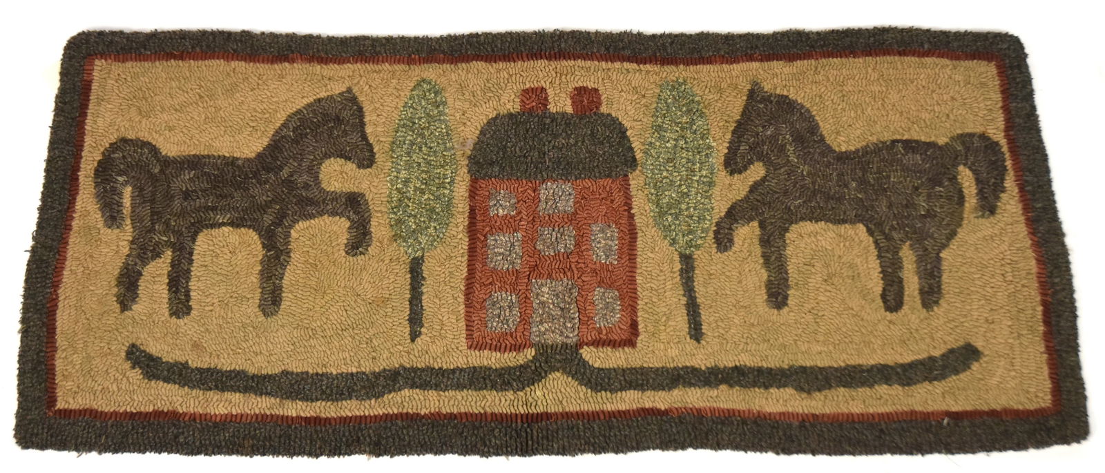 Hooked Rug with Horses (1 of 4)