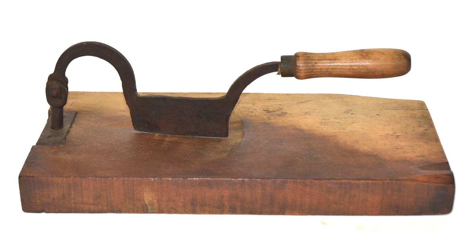Wrought Iron & Maple Tobacco Cutter (1 of 4)