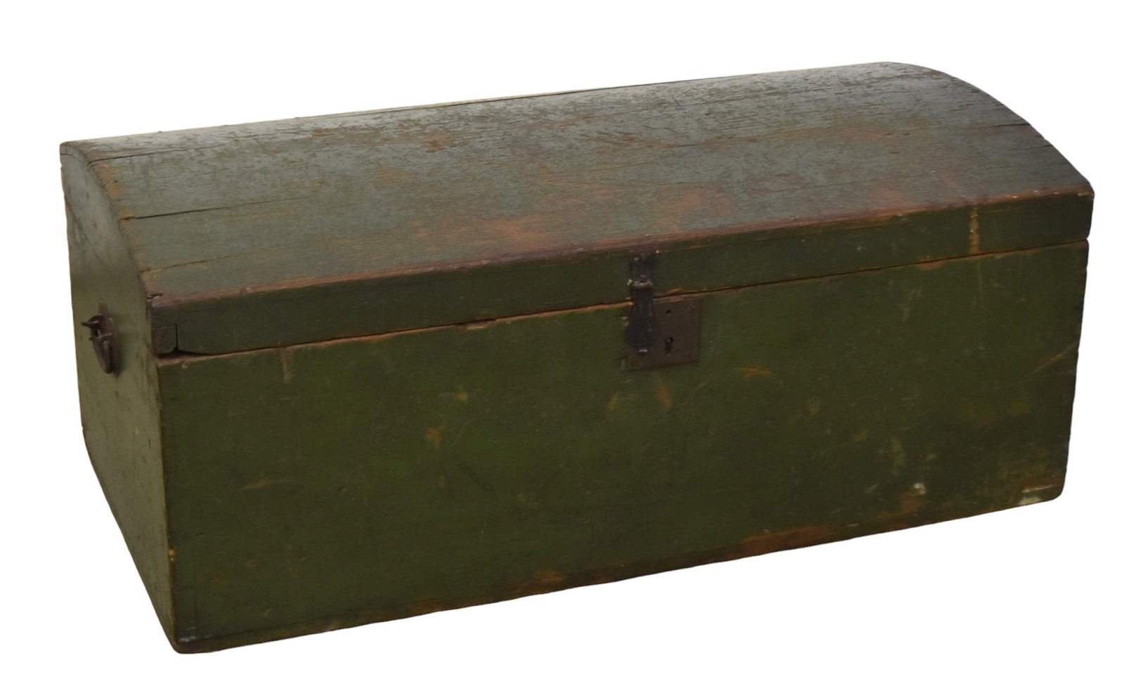 18th Century Green Painted Trunk (1 of 8)