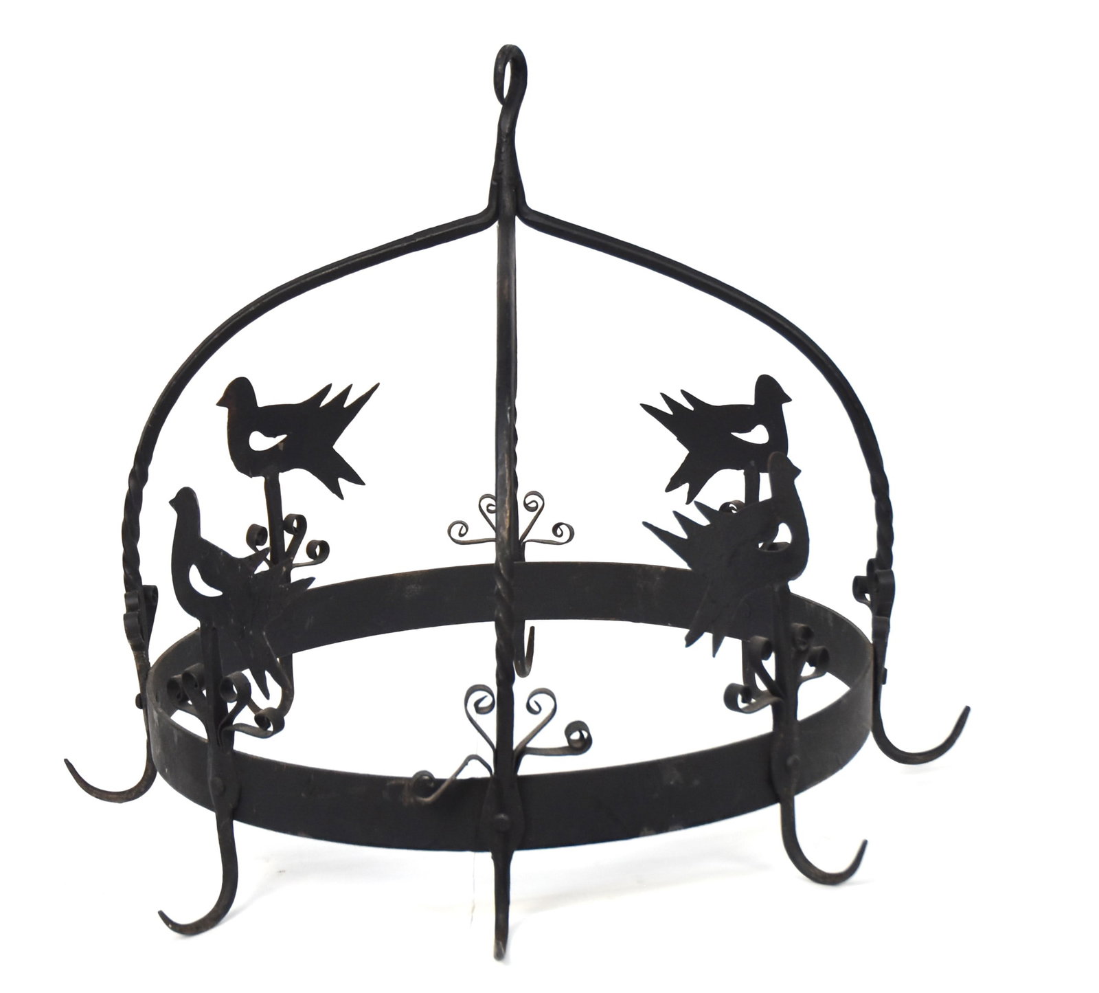 Hanging Wrought Iron Game Cock Rack (1 of 6)