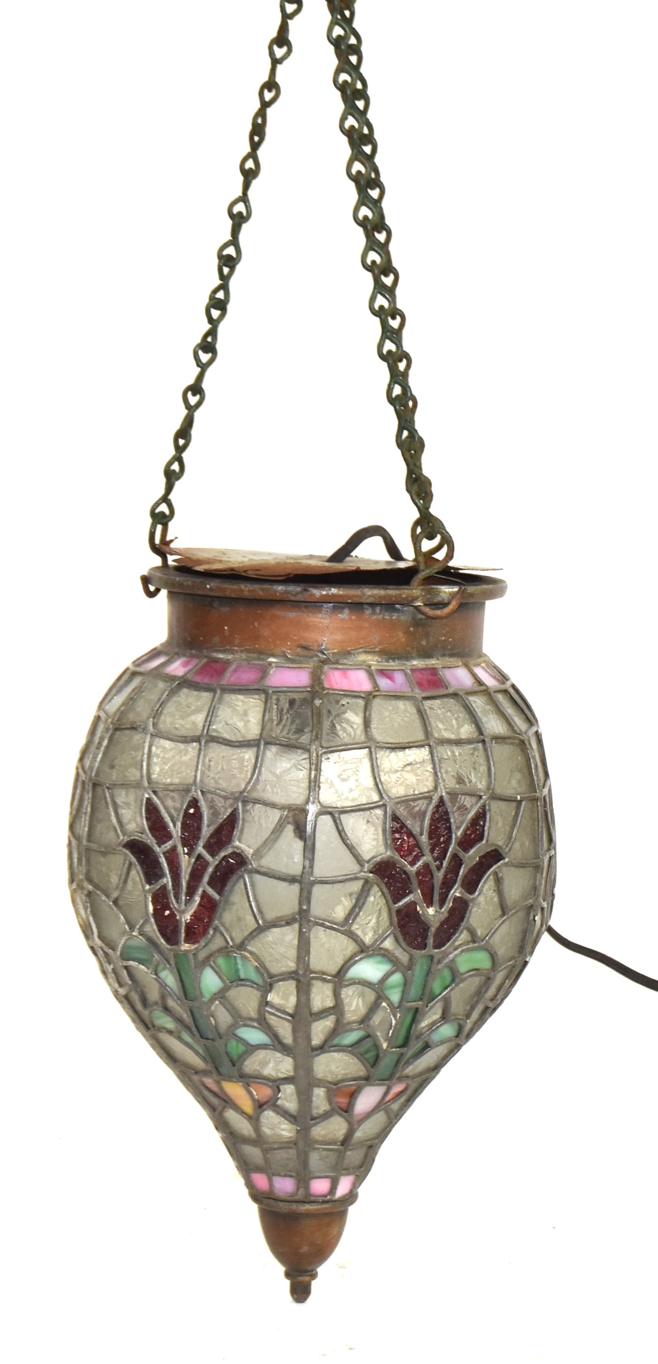 Rare Apothecary Leaded Glass Hanging Show Globe (1 of 5)