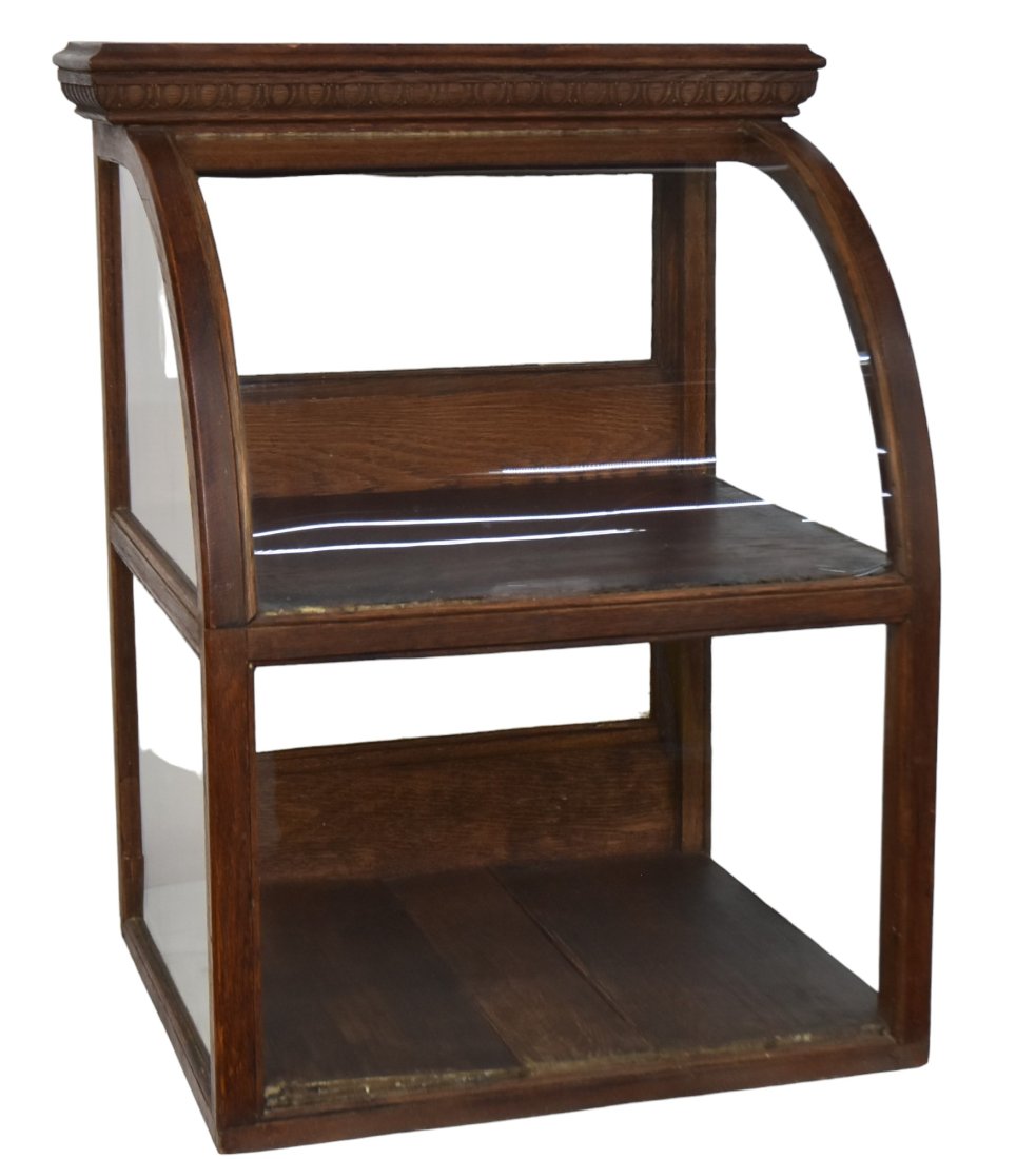 Oak Curved Glass Country Store Display Showcase (1 of 6)