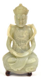 Chinese Jade Seated Buddha