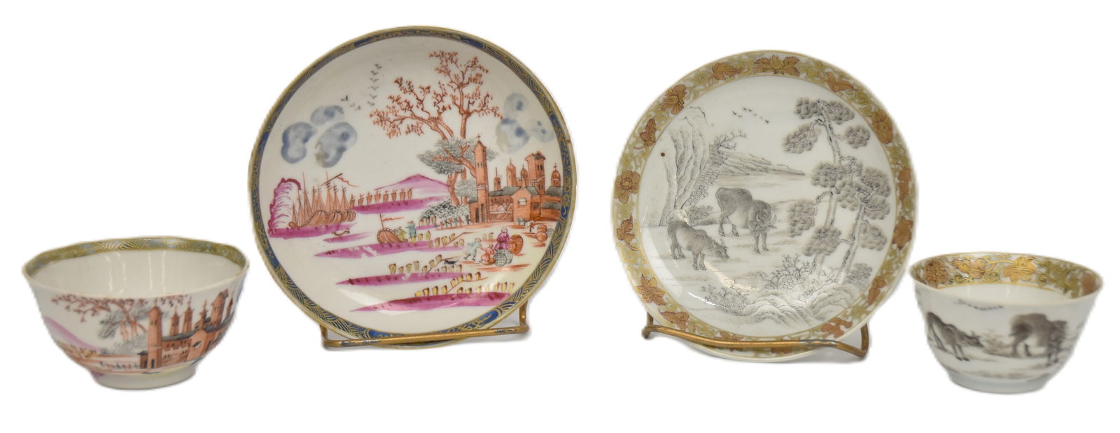 Two Chinese Cups & Saucers (1 of 18)