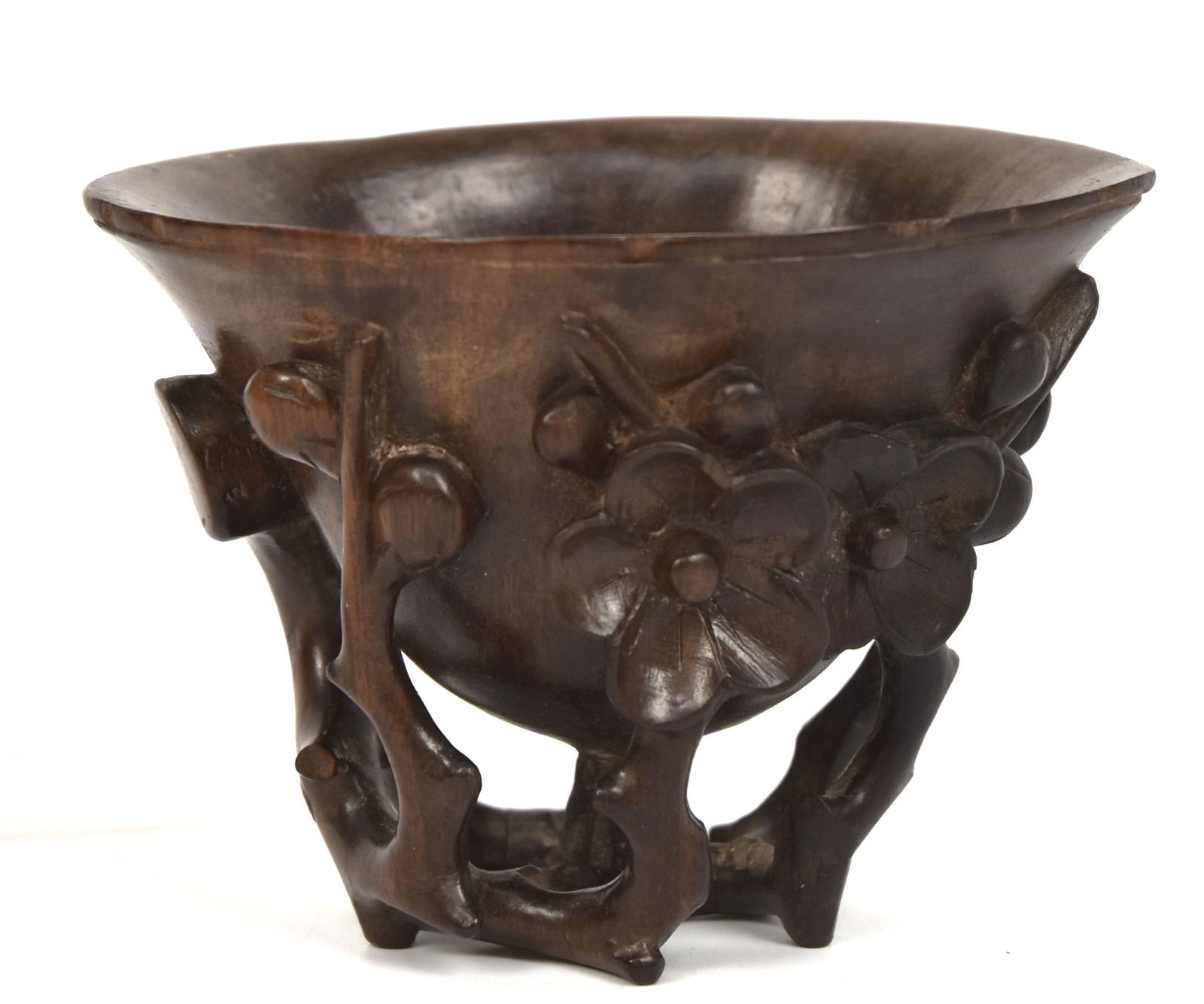Chinese Carved Rosewood Libation Cup (1 of 7)
