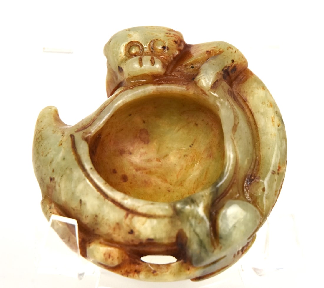 Chinese Carved Jade Brush Pot (1 of 7)