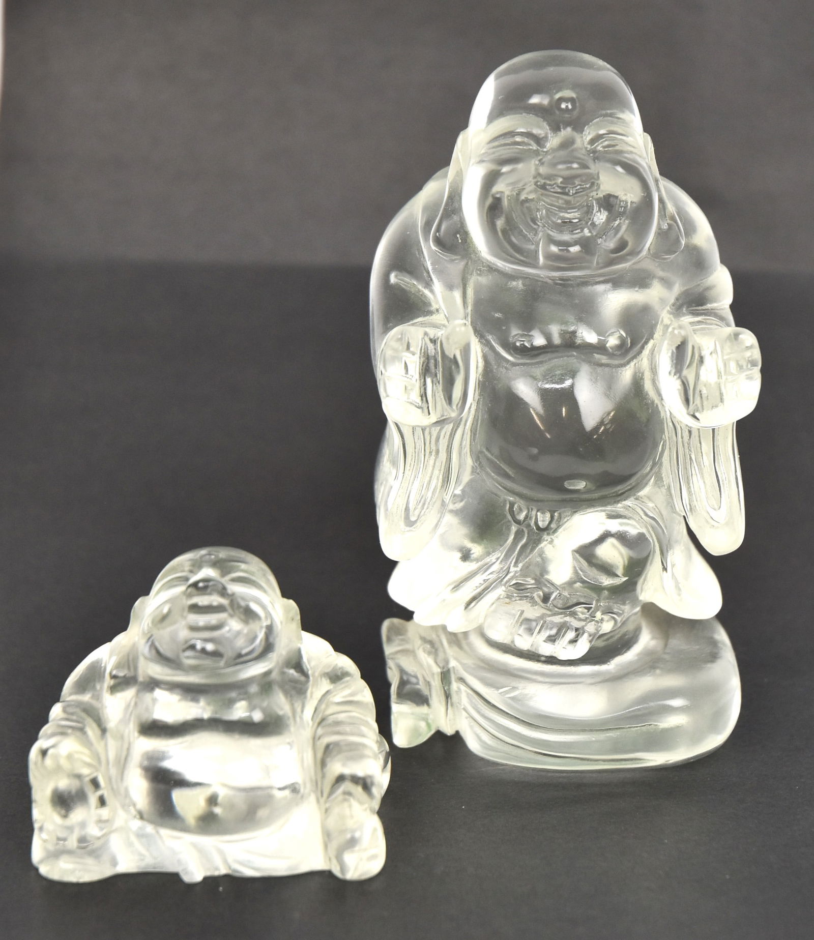 Two Chinese Carved Rock Crystal Buddha (1 of 11)