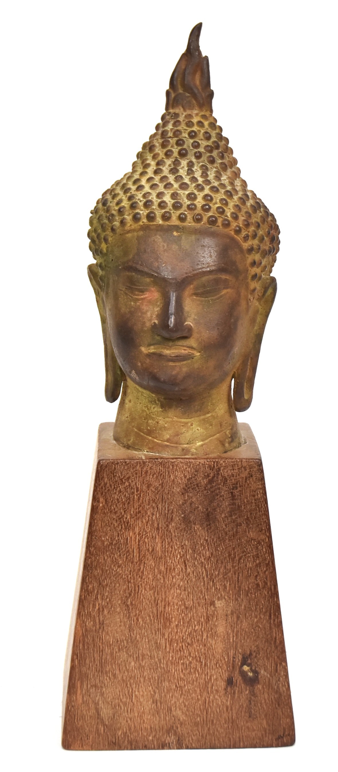 Khmer Bronze Buddha Head (1 of 9)