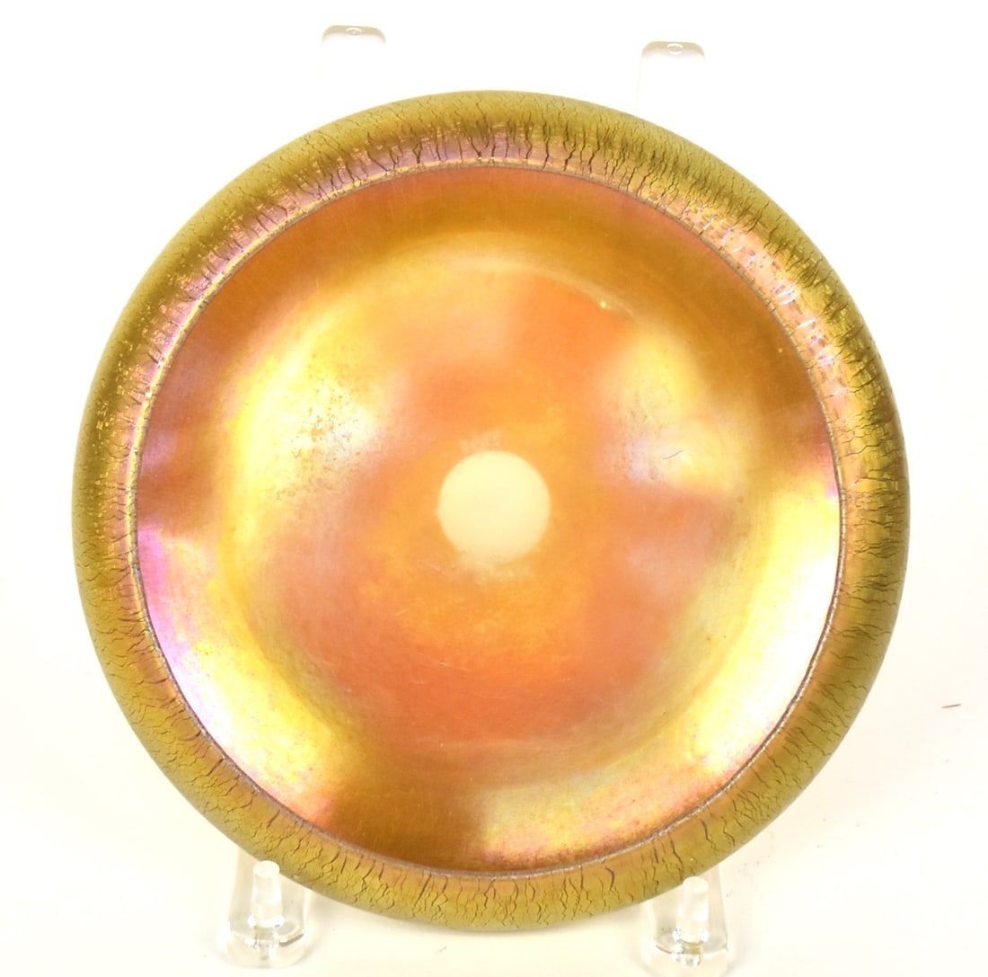 Steuben Gold Aurene Low Bowl (1 of 7)