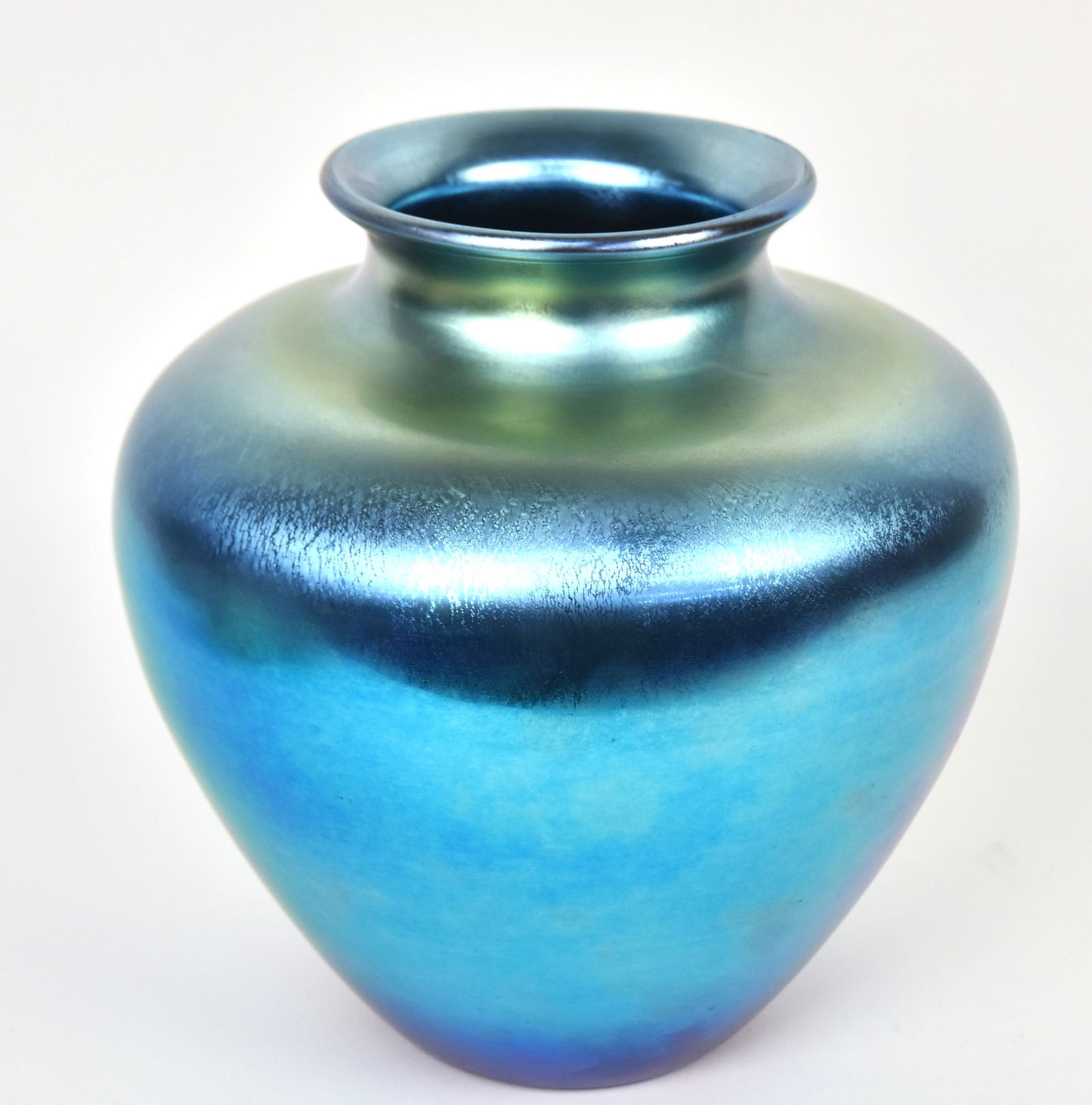 Large Steuben Blue Aurene Vase (1 of 8)