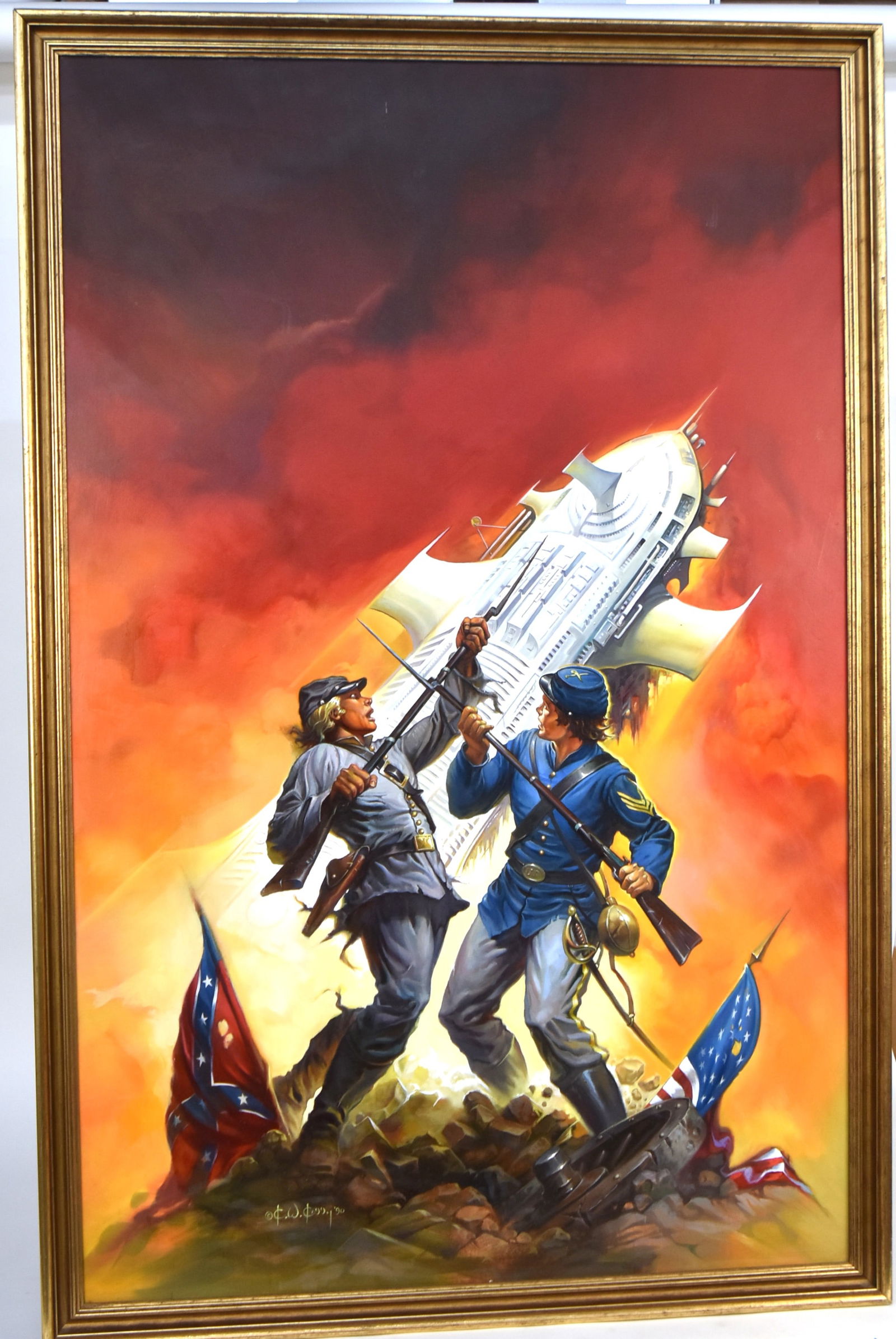 Science Fiction Cover Art Painting By Ken Kelly (1 of 7)
