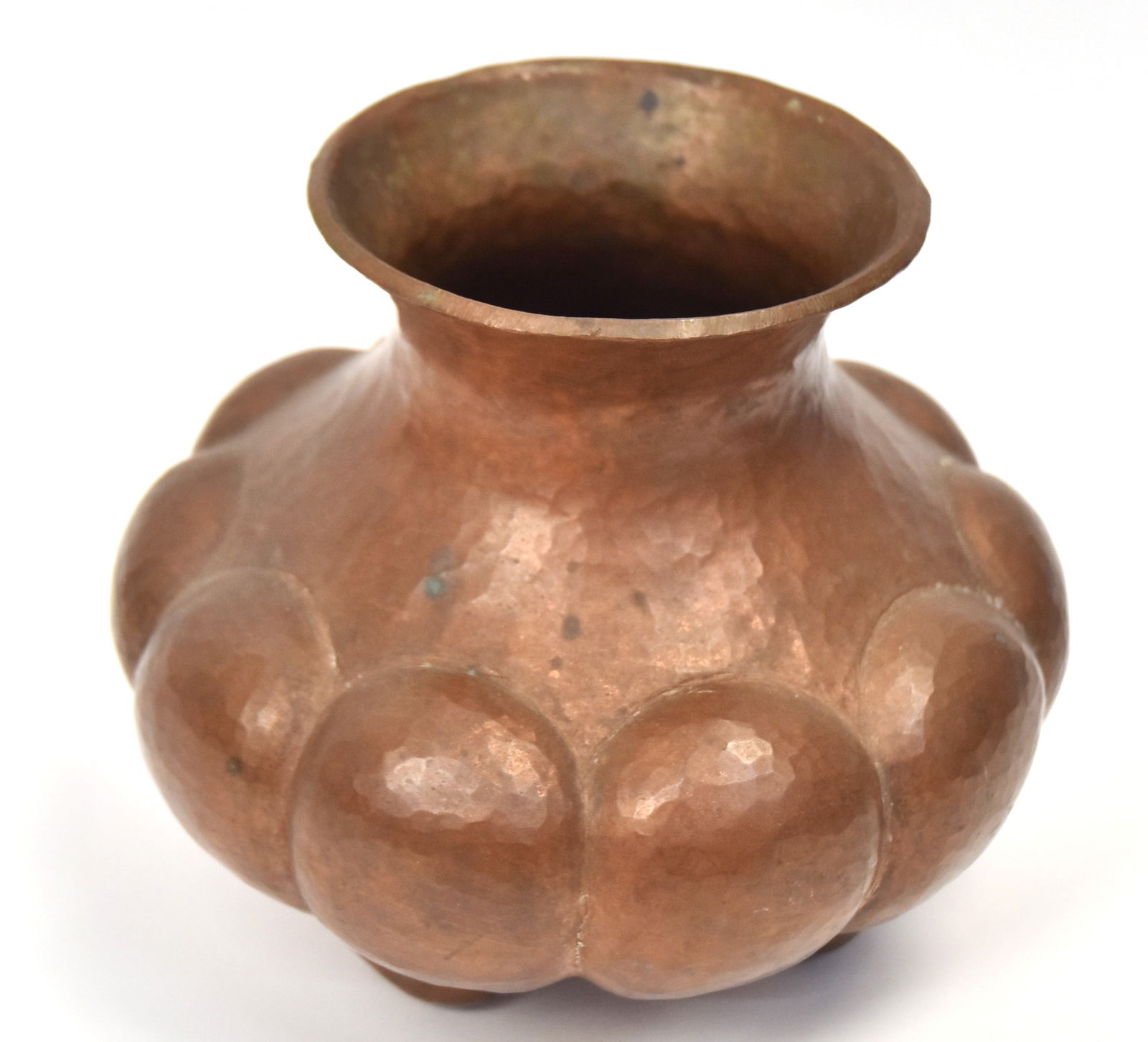 Footed Copper Arts & Crafts Vase (1 of 6)