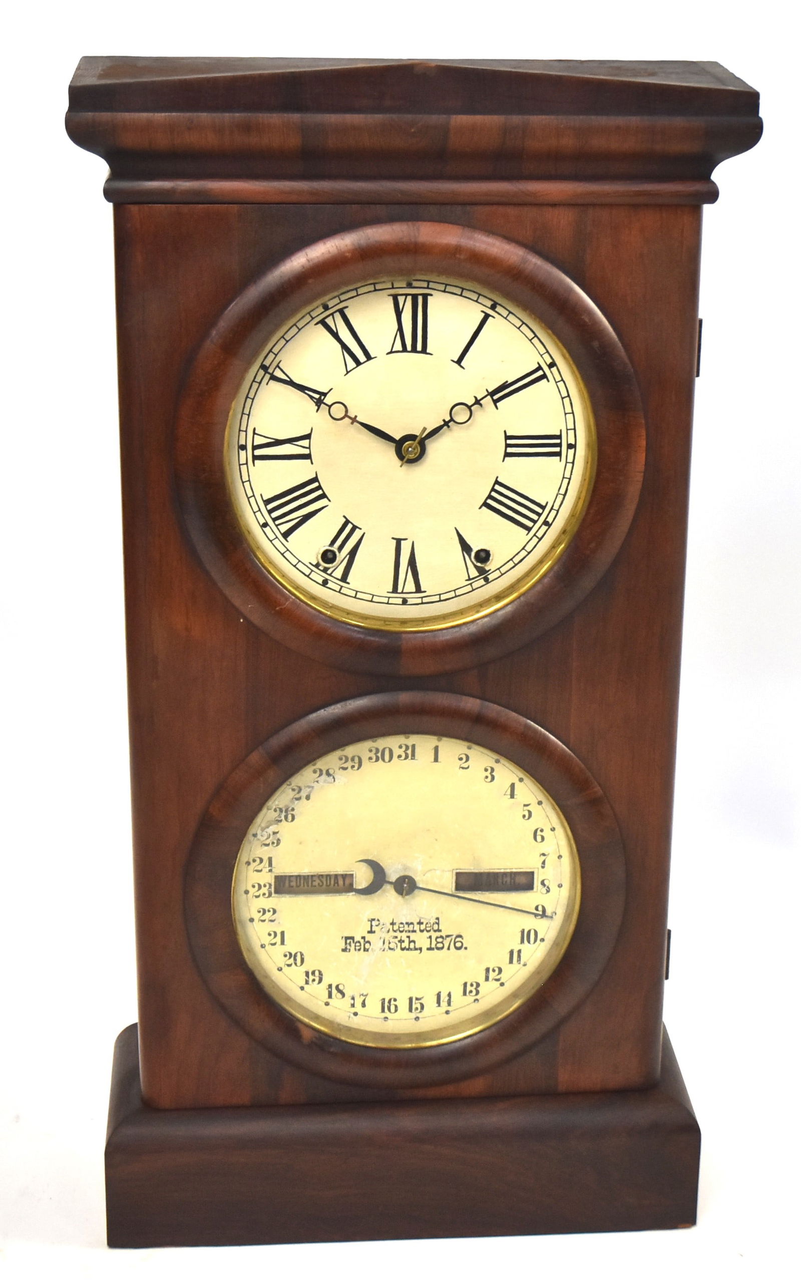 Seth Thomas Double Dial Parlor Calendar Clock (1 of 5)