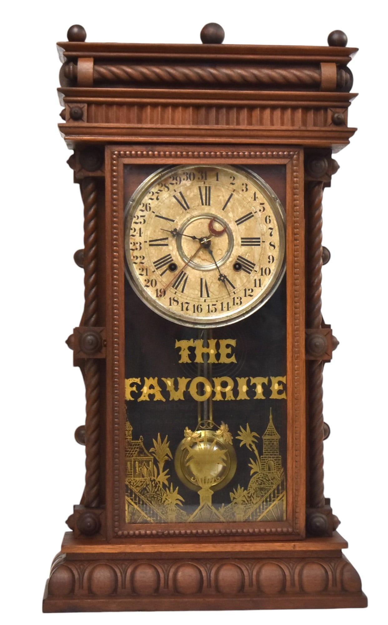 The Favorite By Gilbert Clock Co. Calendar Clock (1 of 7)