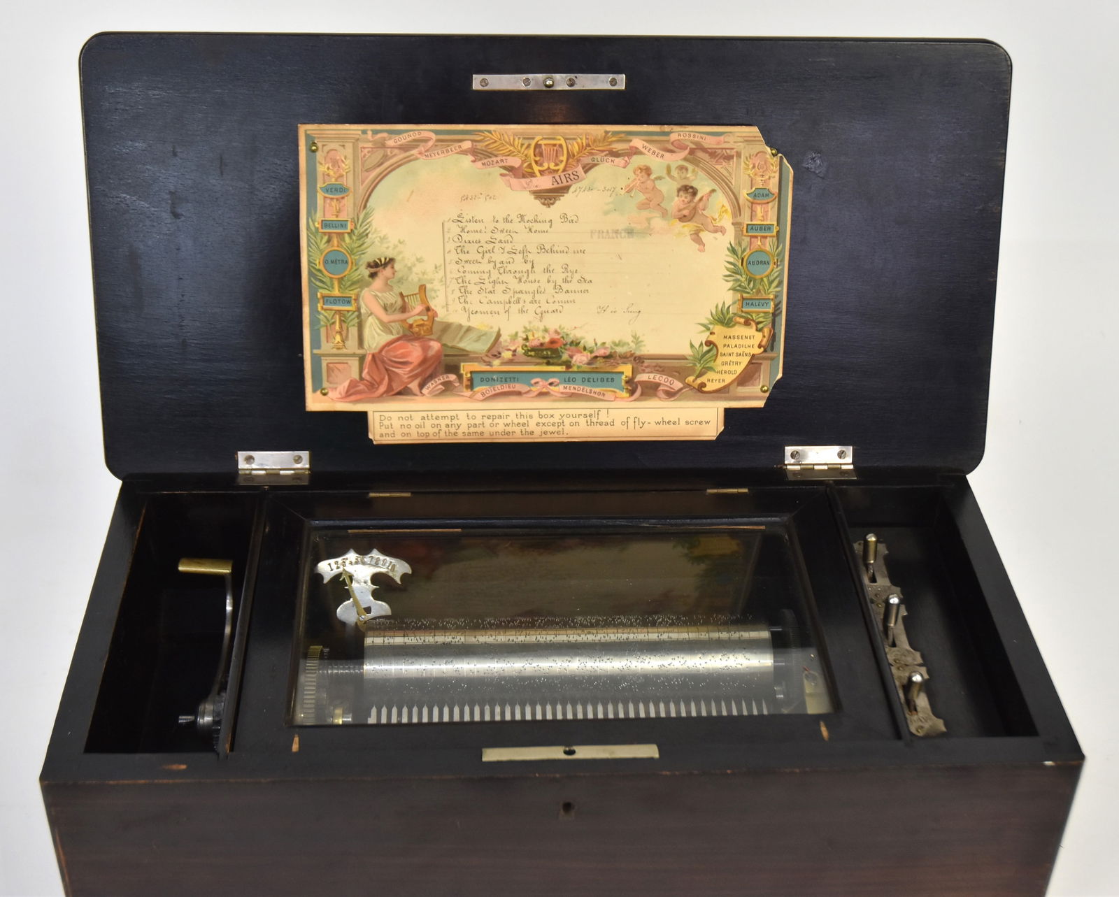 Swiss 7 1/2" Cylinder Music Box (1 of 10)