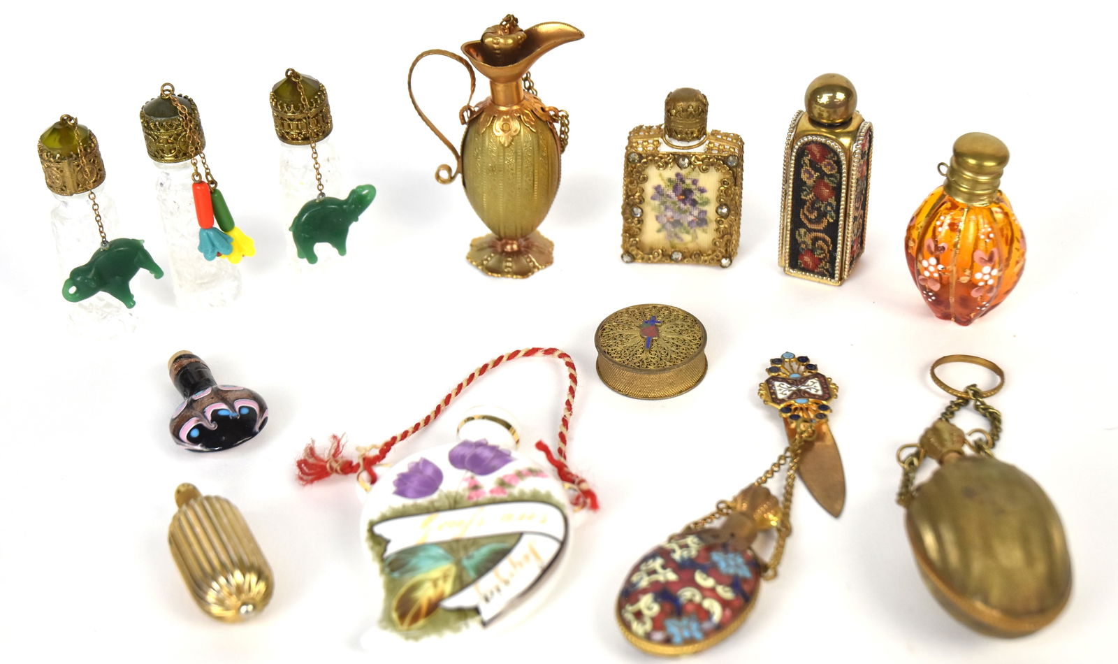 Twelve Small Victorian Style Perfume Bottles (1 of 9)