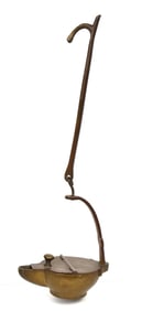 Early 19th Century Brass Betty Lamp