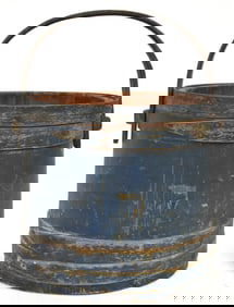 Early Blue Painted Firkin