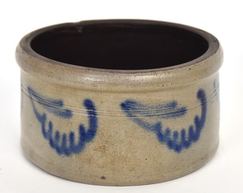 Unusual Small Size Stoneware Cake Crock