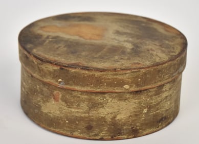 Small Early Wooden Pantry Box With Old Paint