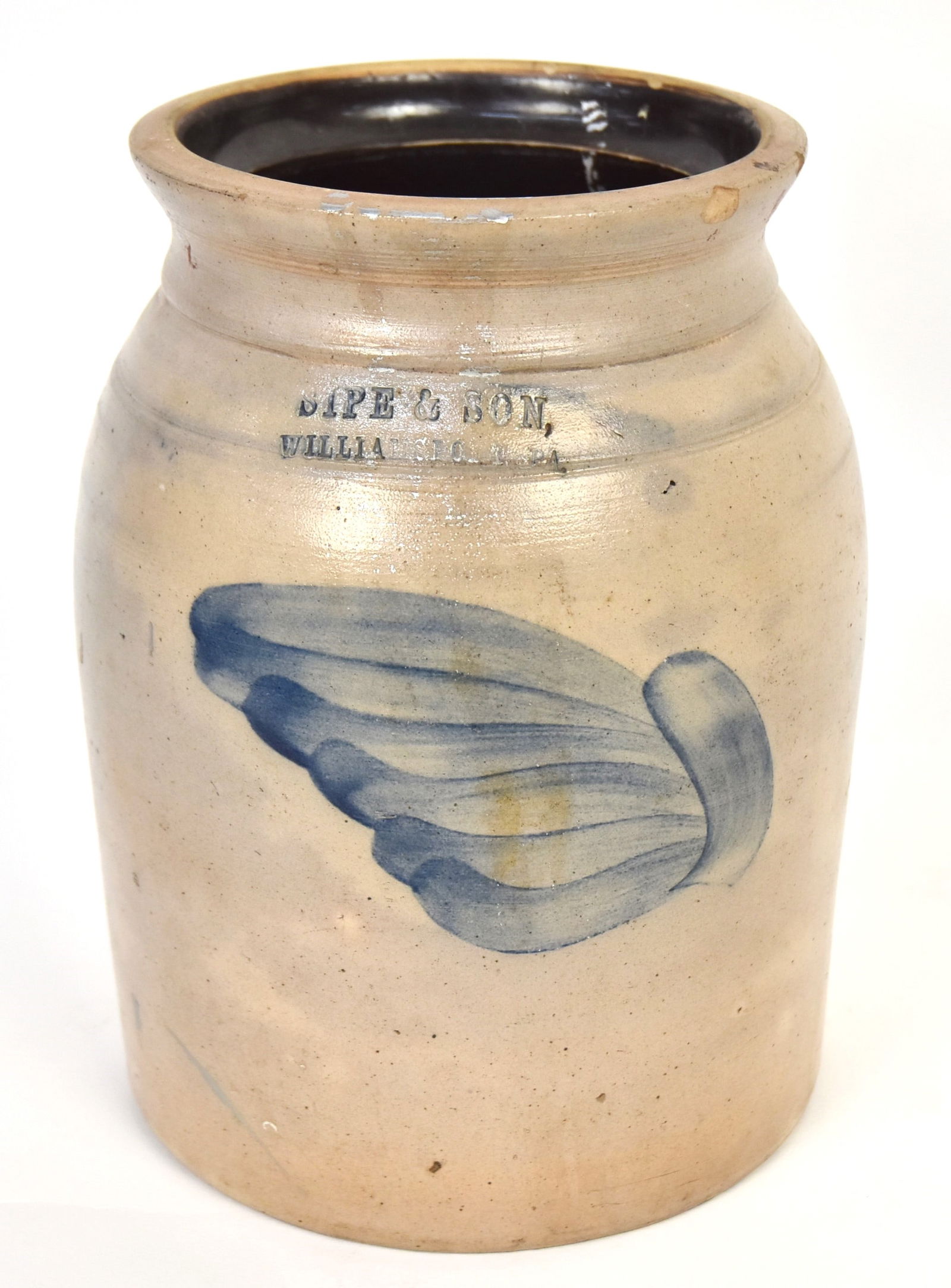Scare Sipe & Son Blue Decorated Stoneware Jar (1 of 6)