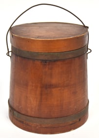 Small Size Early Wooden Firkin