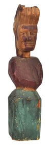 19 Century Folk Art Carving of Native American