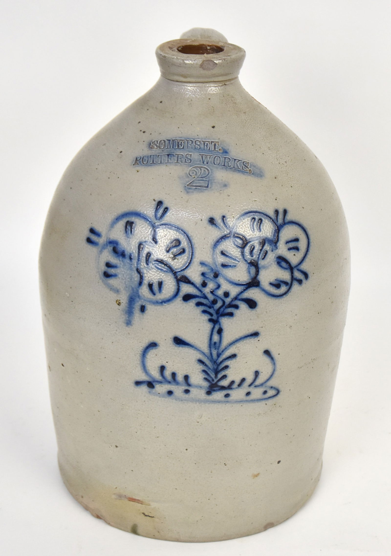 Somerset Potters Works Blue Decorated Jug (1 of 5)
