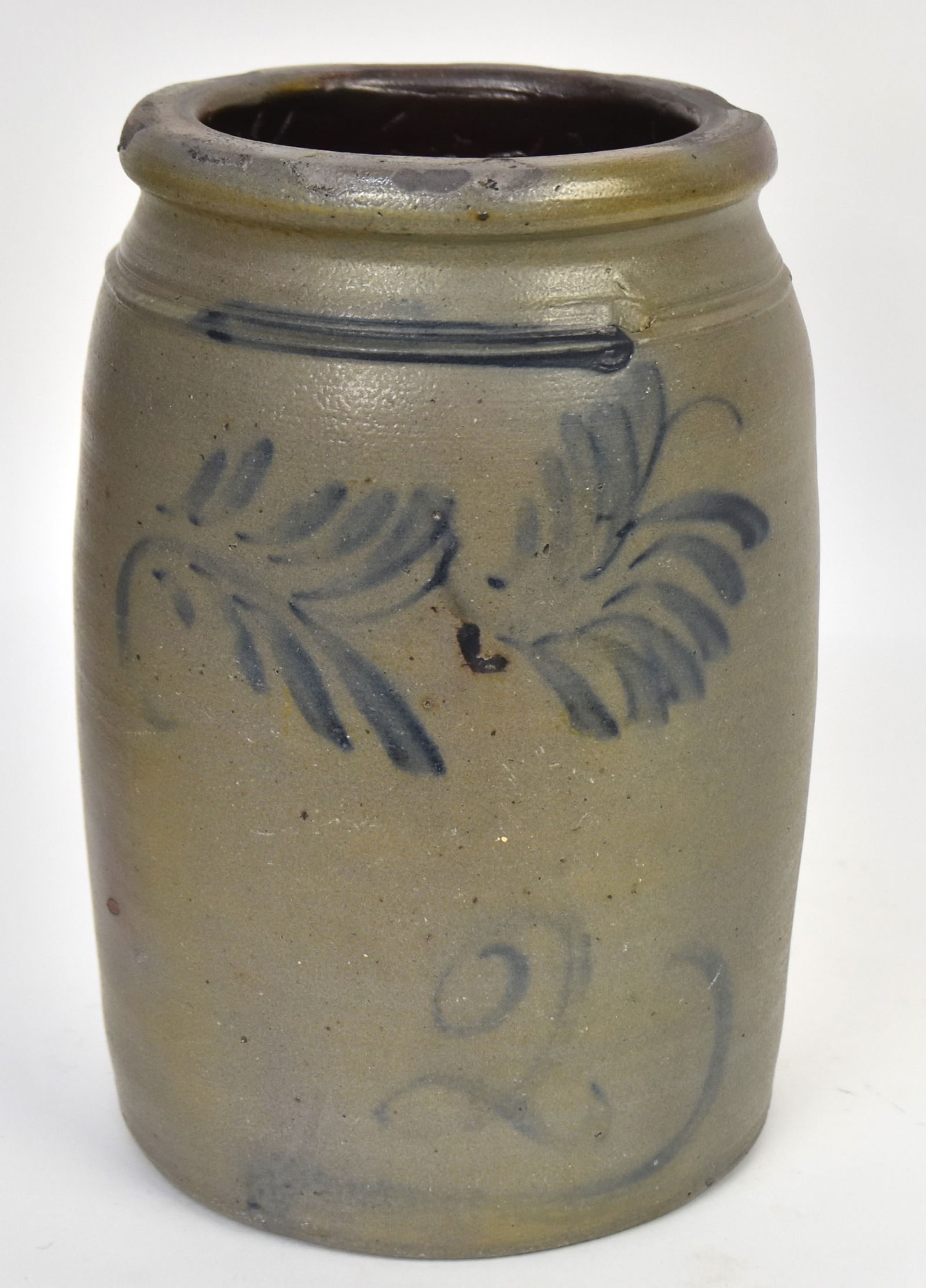Blue Decorated Stoneware Jar (1 of 5)