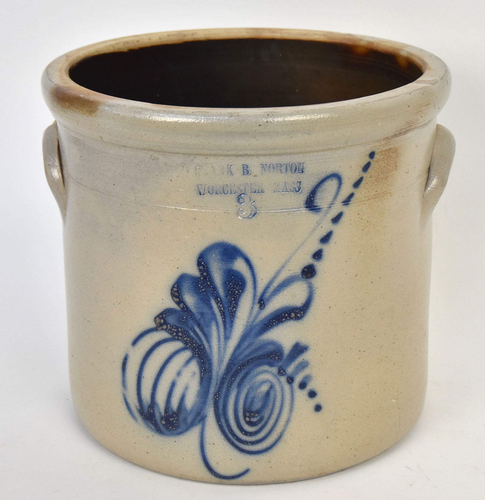 Frank Norton Blue Decorated Stoneware Jar (1 of 5)