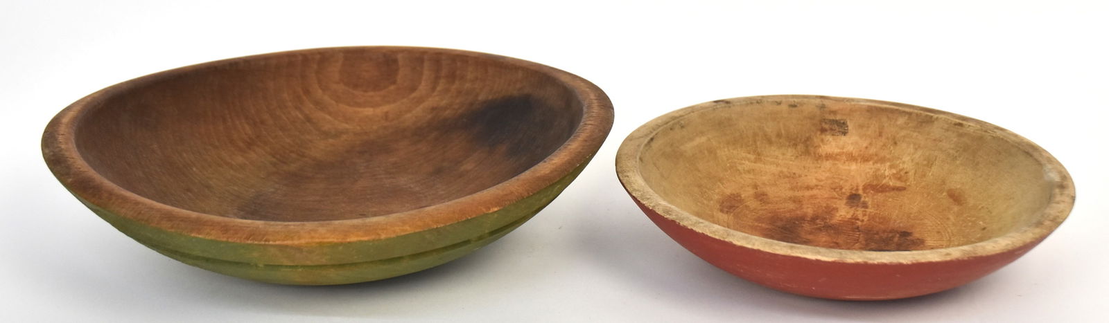 Two Early Wooden Bowls With Old Paint (1 of 9)