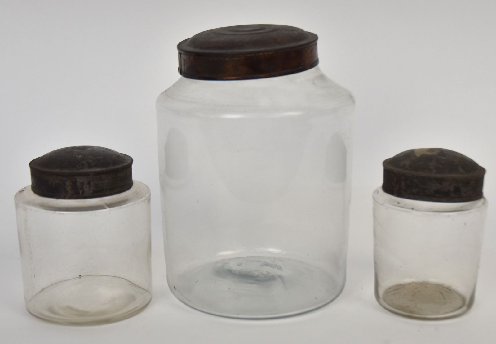 Three Early Glass Apothecary Country Store Jars (1 of 4)