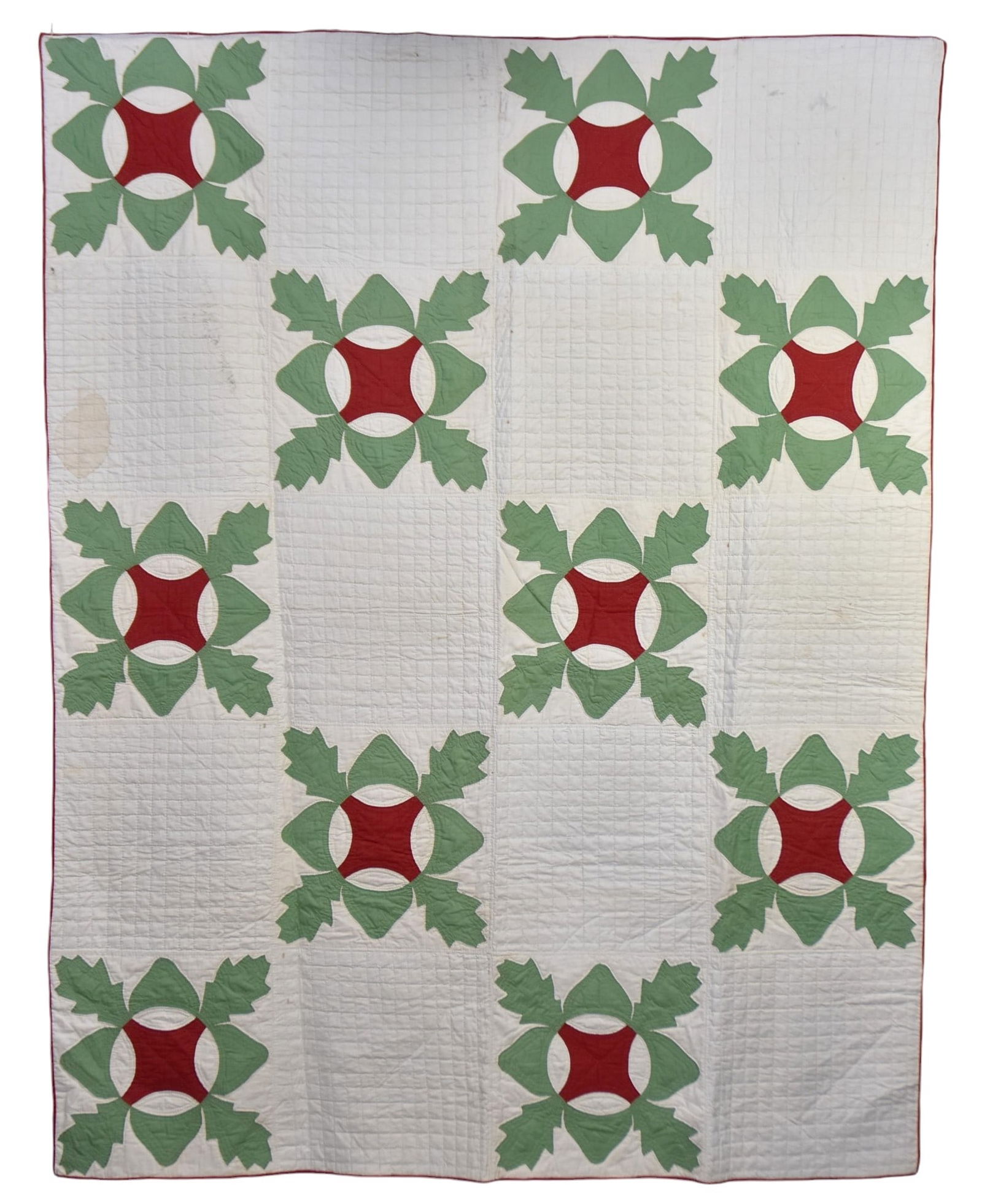 19th Century Red & Green Applique Quilt (1 of 9)