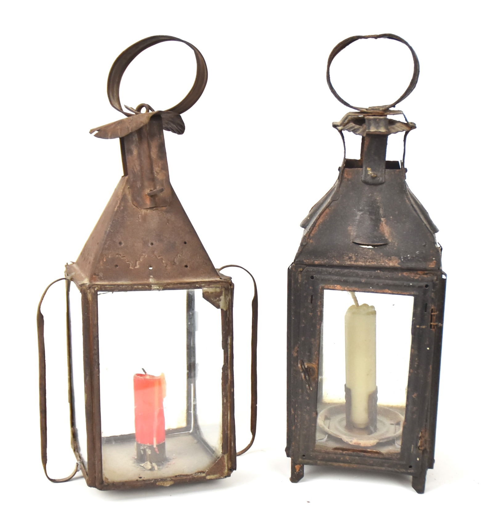 Two Early Tin Candle Lanterns (1 of 4)
