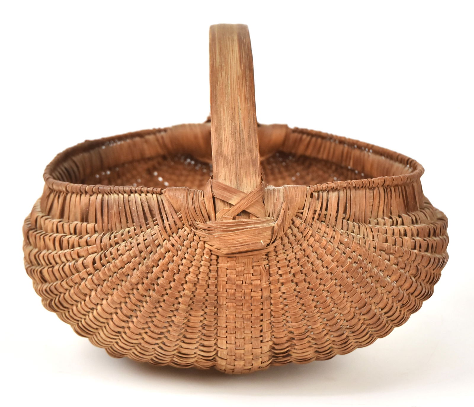 Fine Early Hickory Buttocks Egg Basket (1 of 5)