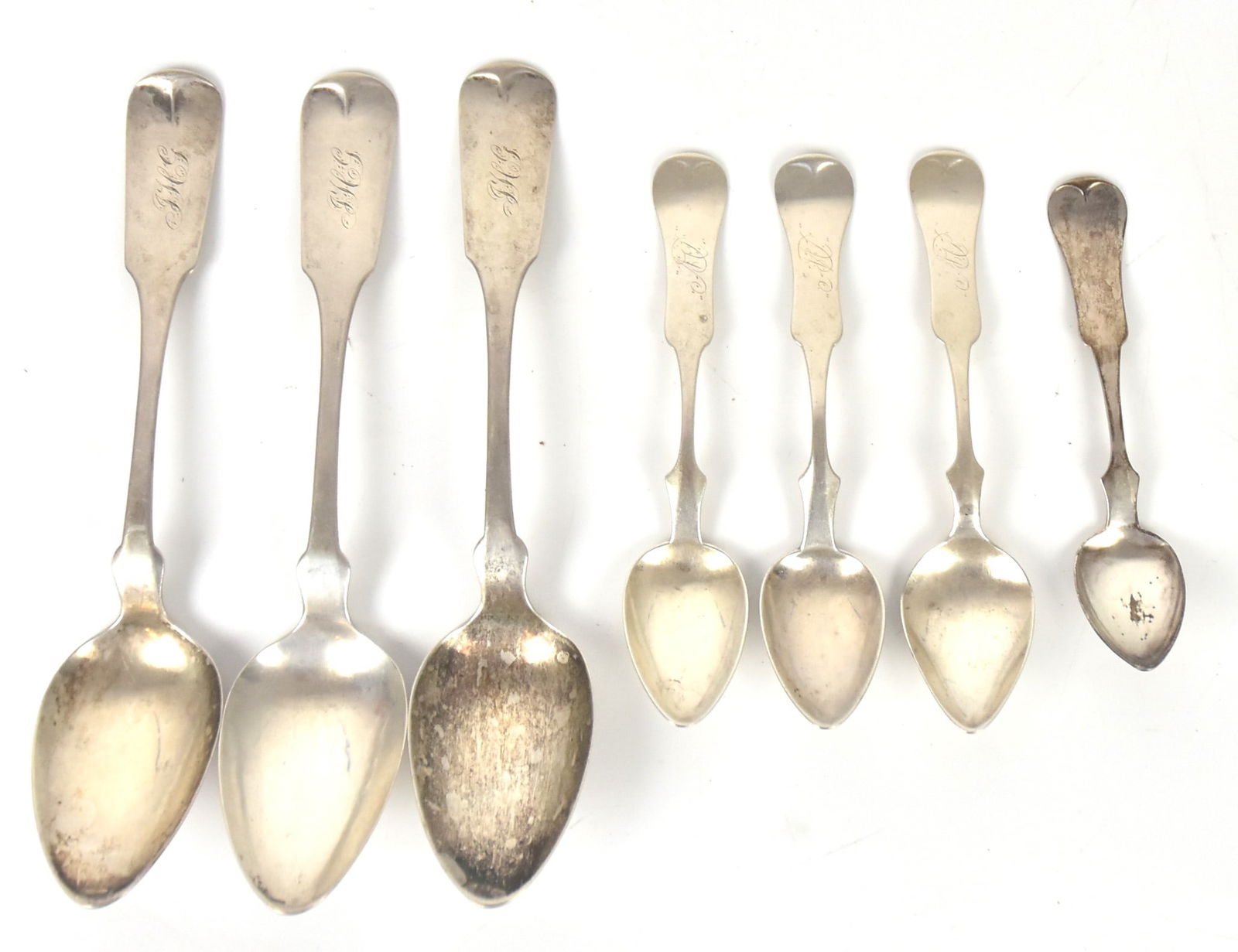 C. Gennet, P.R. Bennett, E. Pratt Coin Silver Spoons (1 of 7)