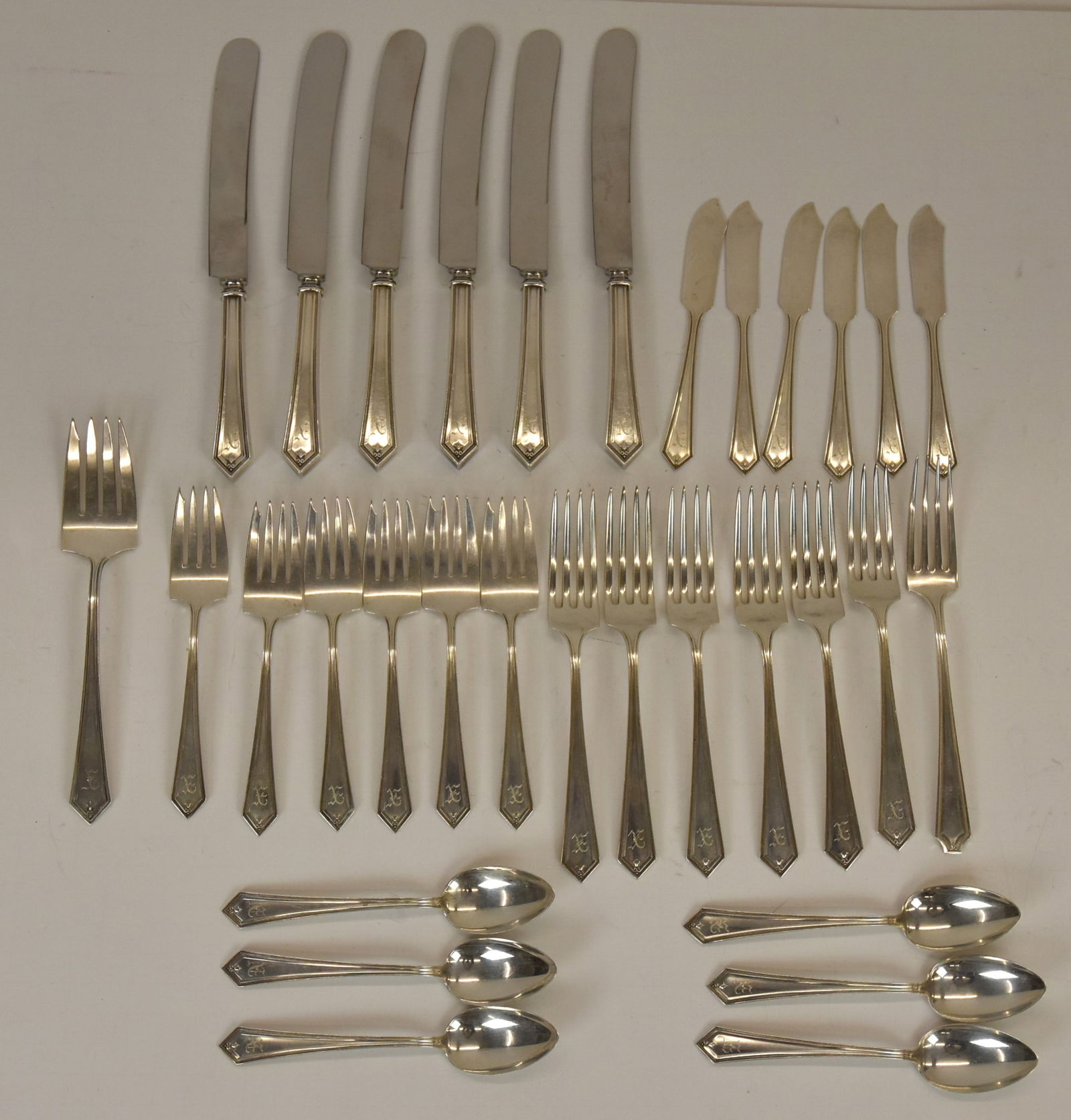 Richmond Pattern by Alvin Sterling Silver Flatware (1 of 7)