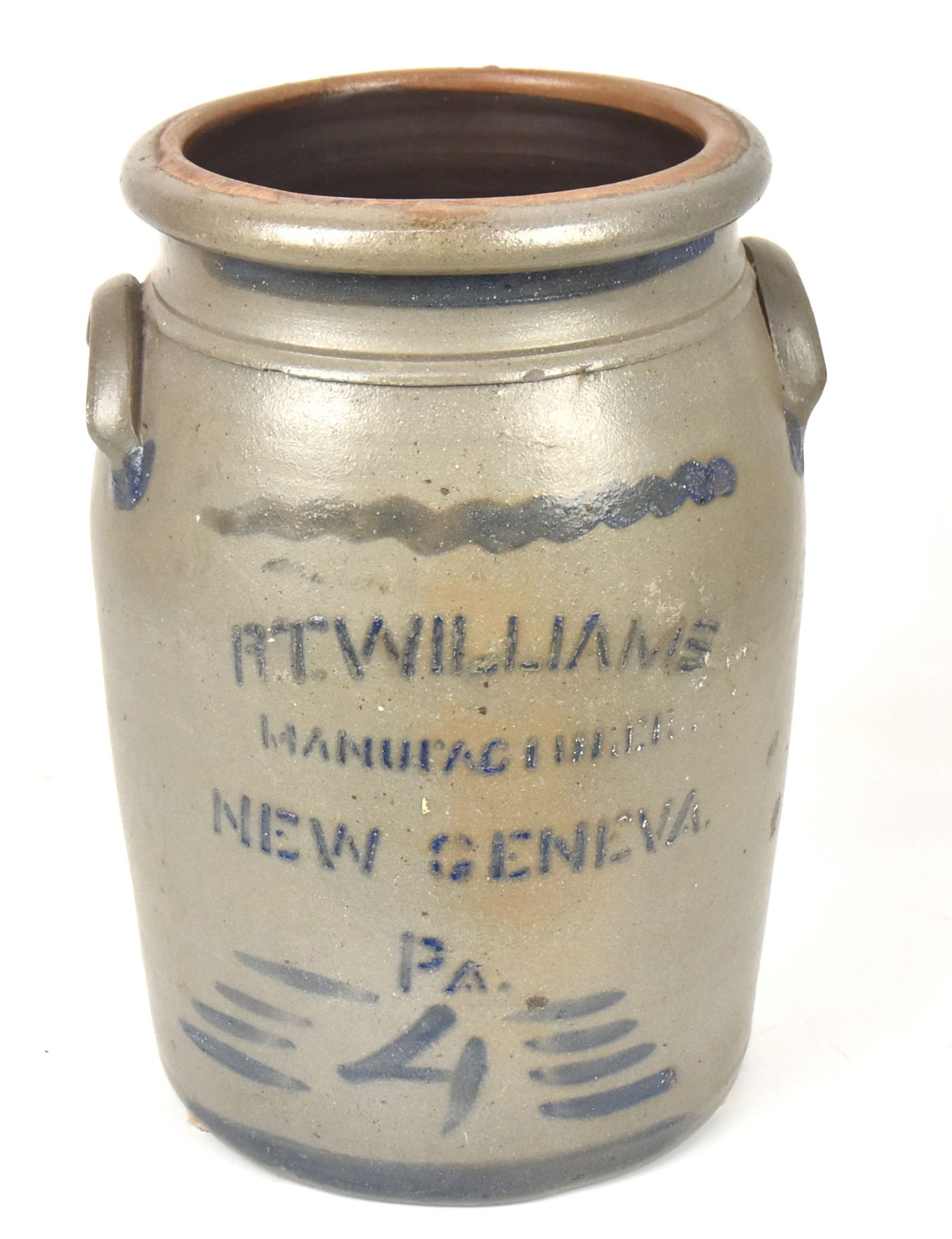 R.T. Williams Blue Decorated Stoneware Jar (1 of 8)