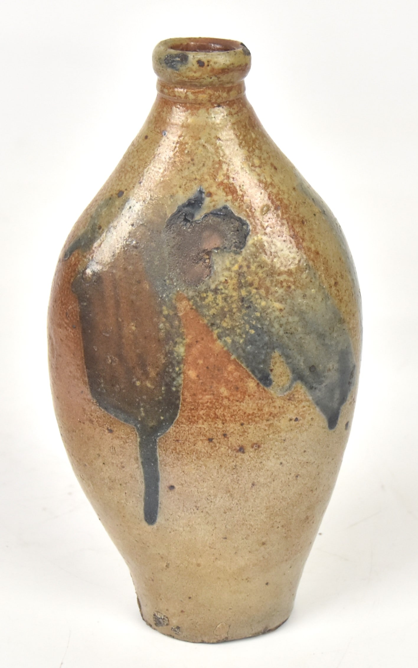 Blue Decorated Stoneware Flask (1 of 7)