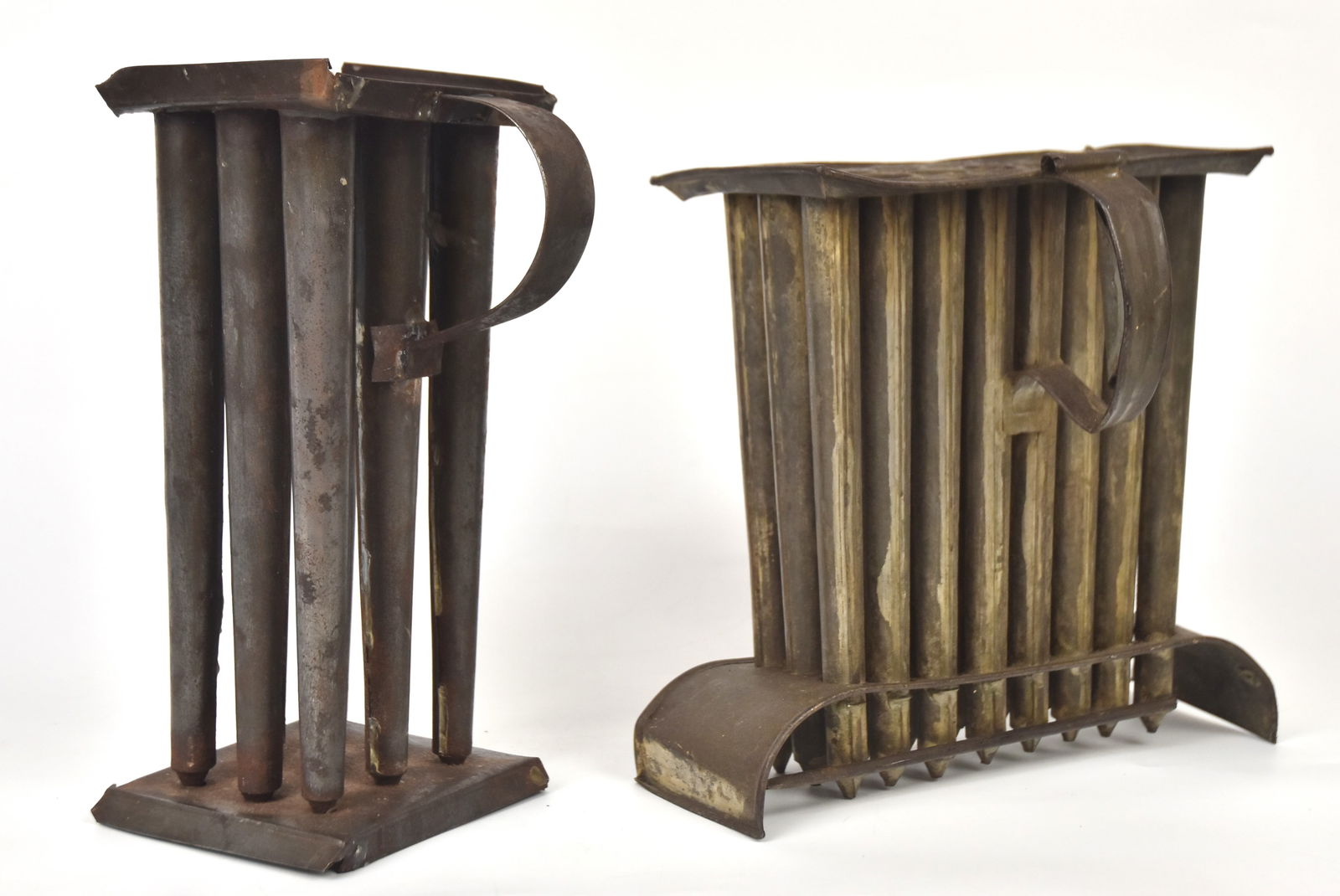 Two Early Tin Candle Molds (1 of 4)