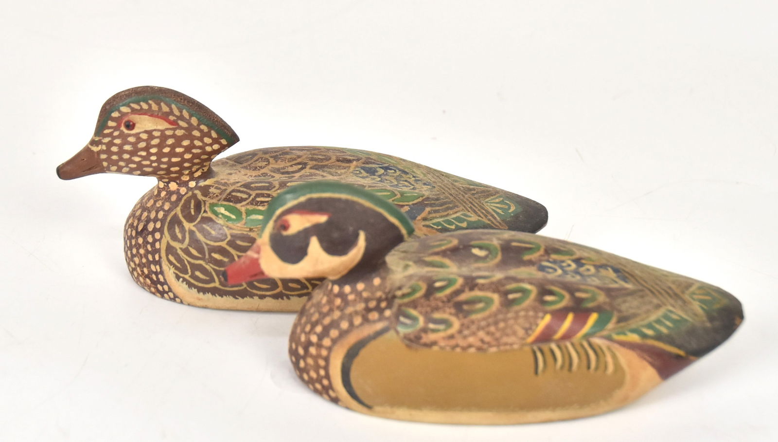 John (Jack) F. Rider, Ohio Pr. Of Wooden Duck Decoys (1 of 6)