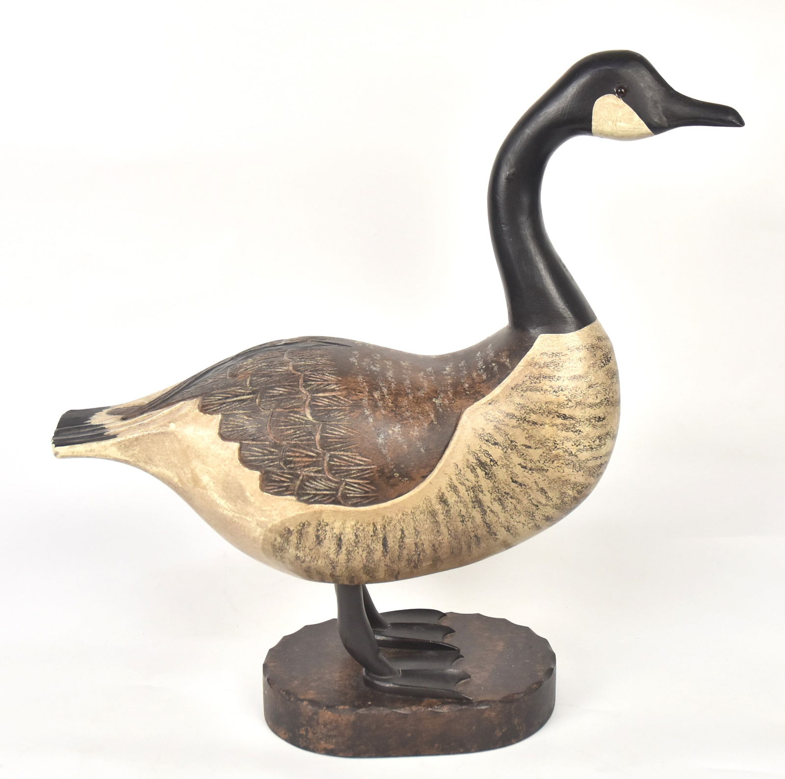 Wood Carved Standing Goose Decoy (1 of 7)